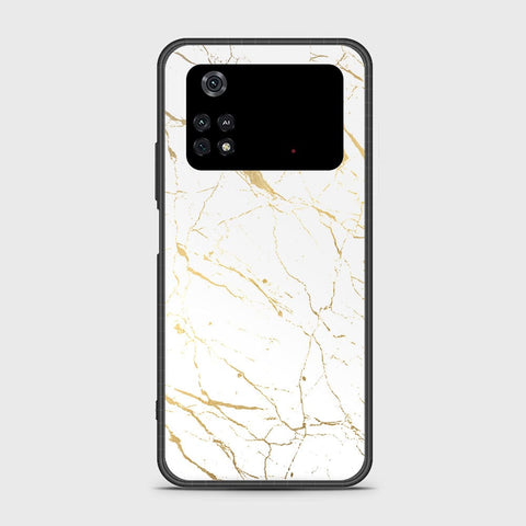 Xiaomi Poco M4 Pro 4G Cover- White Marble Series 2 - HQ Ultra Shine Premium Infinity Glass Soft Silicon Borders Case