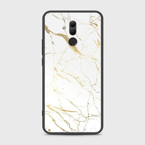 Huawei Mate 20 Lite Cover - White Marble Series 2 - HQ Ultra Shine Premium Infinity Glass Soft Silicon Borders Case