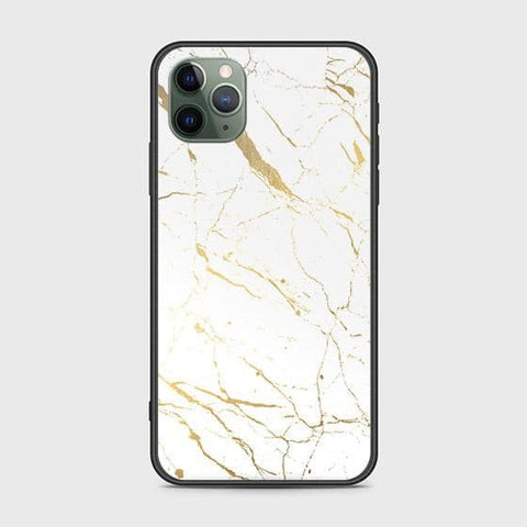 iPhone 11 Pro Max Cover - White Marble Series 2 - HQ Ultra Shine Premium Infinity Glass Soft Silicon Borders Case