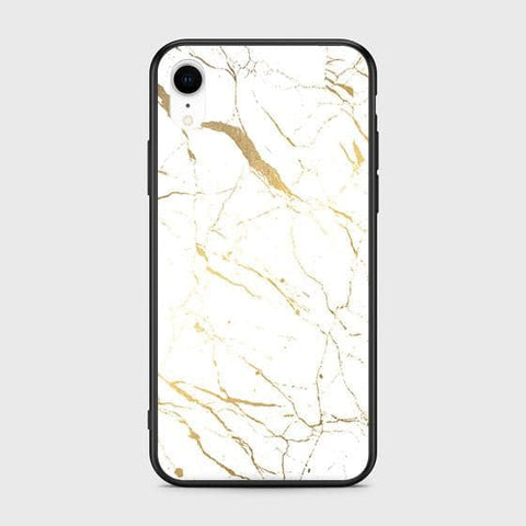 iPhone XR Cover - White Marble Series 2 - HQ Ultra Shine Premium Infinity Glass Soft Silicon Borders Case