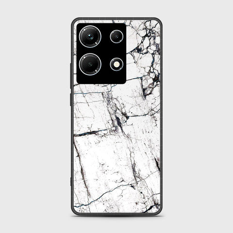 Infinix Note 30 VIP Cover- White Marble Series 2 - HQ Ultra Shine Premium Infinity Glass Soft Silicon Borders Case