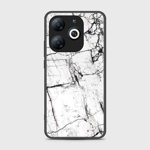 Tecno Spark 20C Cover- White Marble Series 2 - HQ Ultra Shine Premium Infinity Glass Soft Silicon Borders Case