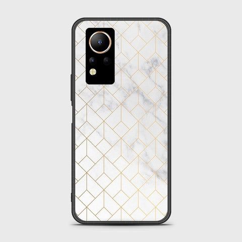 Infinix Note 12 Cover- White Marble Series 2 - HQ Ultra Shine Premium Infinity Glass Soft Silicon Borders Case