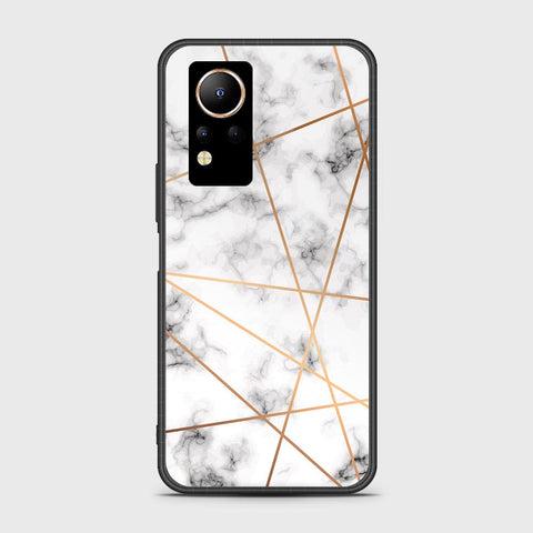 Infinix Note 12 Cover- White Marble Series 2 - HQ Ultra Shine Premium Infinity Glass Soft Silicon Borders Case