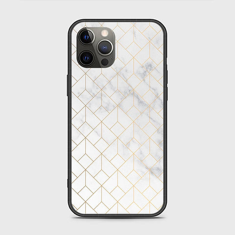 iPhone 12 Pro Max Cover - White Marble Series 2 - HQ Ultra Shine Premium Infinity Glass Soft Silicon Borders Case