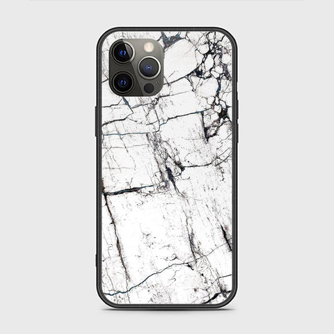 iPhone 12 Pro Max Cover - White Marble Series 2 - HQ Ultra Shine Premium Infinity Glass Soft Silicon Borders Case