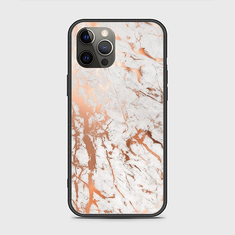 iPhone 12 Pro Max Cover - White Marble Series 2 - HQ Ultra Shine Premium Infinity Glass Soft Silicon Borders Case