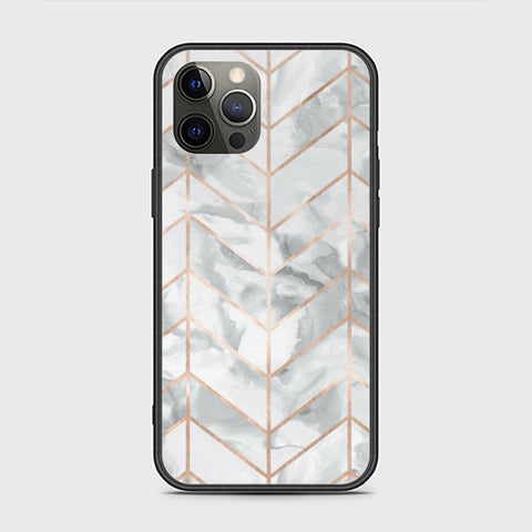 iPhone 12 Pro Max Cover - White Marble Series 2 - HQ Ultra Shine Premium Infinity Glass Soft Silicon Borders Case