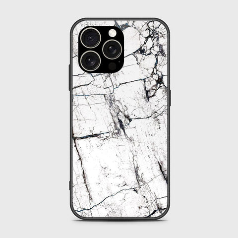 iPhone 15 Pro Cover- White Marble Series 2 - HQ Ultra Shine Premium Infinity Glass Soft Silicon Borders Case