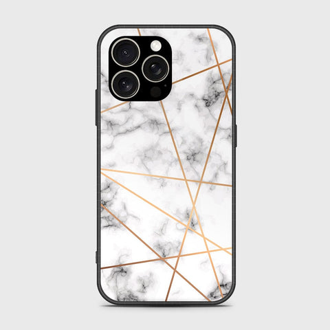 iPhone 15 Pro Max Cover- White Marble Series 2 - HQ Ultra Shine Premium Infinity Glass Soft Silicon Borders Case