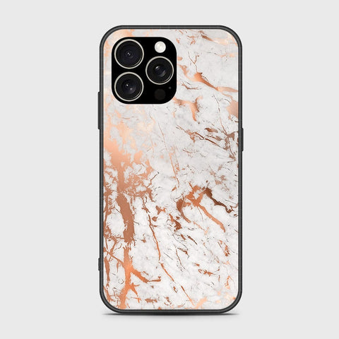 iPhone 15 Pro Cover- White Marble Series 2 - HQ Ultra Shine Premium Infinity Glass Soft Silicon Borders Case