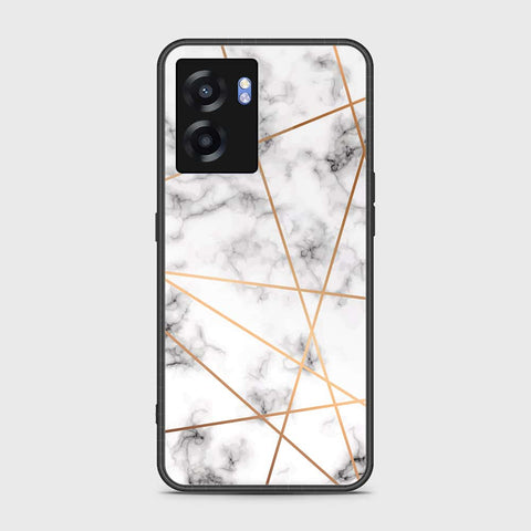 Realme V23 Cover- White Marble Series 2 - HQ Ultra Shine Premium Infinity Glass Soft Silicon Borders Case