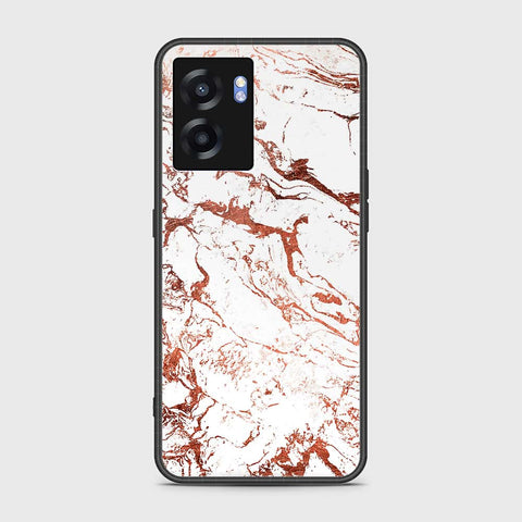 Realme V23 Cover- White Marble Series 2 - HQ Ultra Shine Premium Infinity Glass Soft Silicon Borders Case