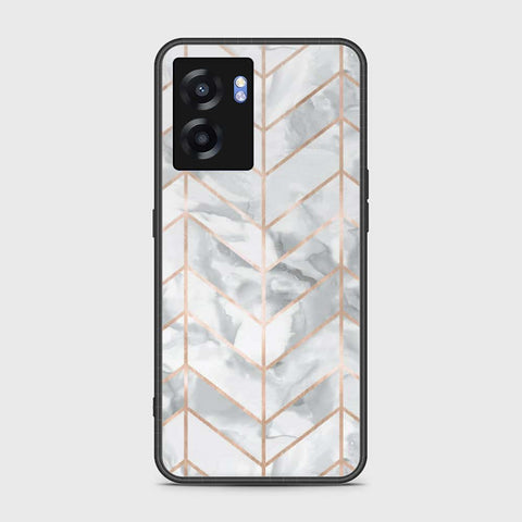 Realme V23 Cover- White Marble Series 2 - HQ Ultra Shine Premium Infinity Glass Soft Silicon Borders Case