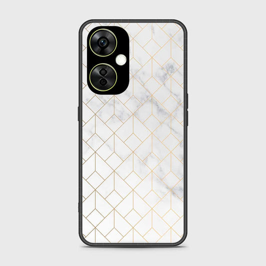 OnePlus Nord CE 3 Lite Cover- White Marble Series 2 - HQ Ultra Shine Premium Infinity Glass Soft Silicon Borders Case