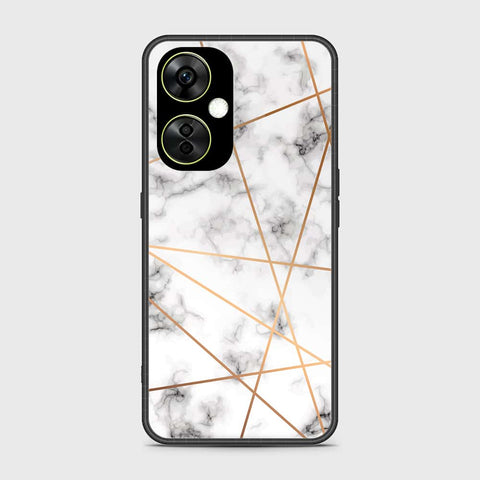 OnePlus Nord CE 3 Lite Cover- White Marble Series 2 - HQ Ultra Shine Premium Infinity Glass Soft Silicon Borders Case