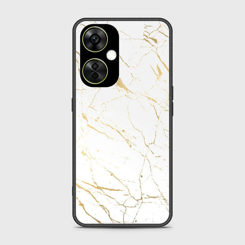 OnePlus Nord CE 3 Lite Cover- White Marble Series 2 - HQ Ultra Shine Premium Infinity Glass Soft Silicon Borders Case