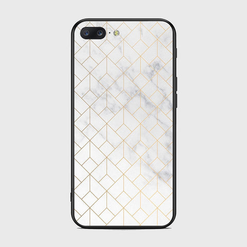 OnePlus 5 Cover- White Marble Series 2 - HQ Ultra Shine Premium Infinity Glass Soft Silicon Borders Case