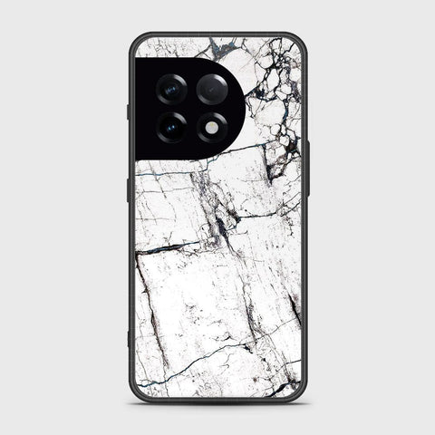 OnePlus Ace 2 Cover- White Marble Series 2 - HQ Ultra Shine Premium Infinity Glass Soft Silicon Borders Case