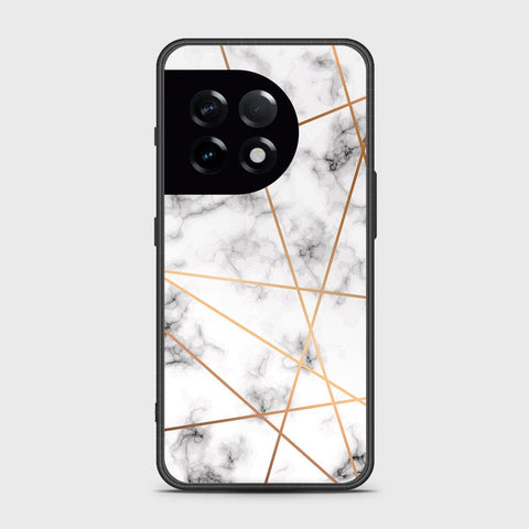 OnePlus Ace 2 Cover- White Marble Series 2 - HQ Ultra Shine Premium Infinity Glass Soft Silicon Borders Case