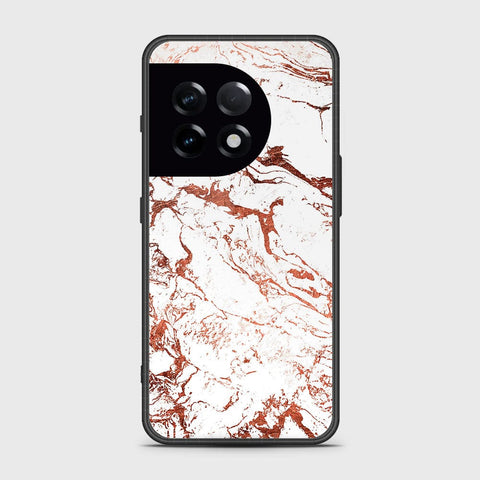 OnePlus Ace 2 Cover- White Marble Series 2 - HQ Ultra Shine Premium Infinity Glass Soft Silicon Borders Case