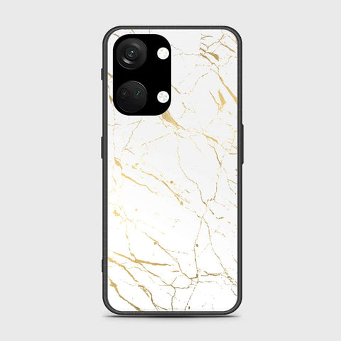 OnePlus Ace 2V Cover- White Marble Series 2 - HQ Ultra Shine Premium Infinity Glass Soft Silicon Borders Case