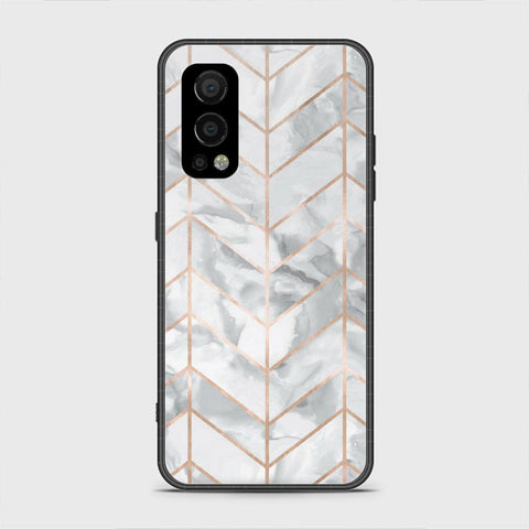 OnePlus Nord 2 Cover - White Marble Series 2 - HQ Ultra Shine Premium Infinity Glass Soft Silicon Borders Case