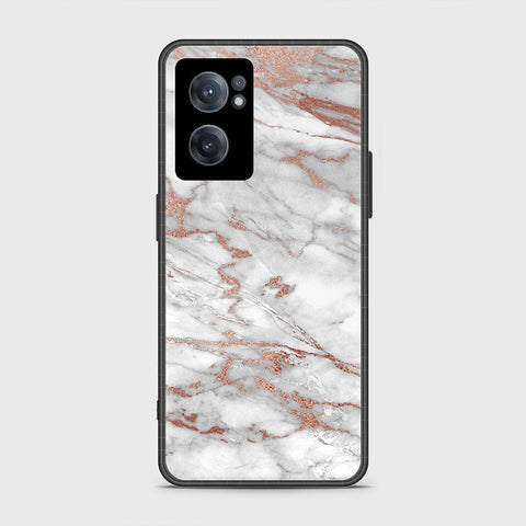 OnePlus Nord CE 2 5G Cover- White Marble Series 2 - HQ Ultra Shine Premium Infinity Glass Soft Silicon Borders Case