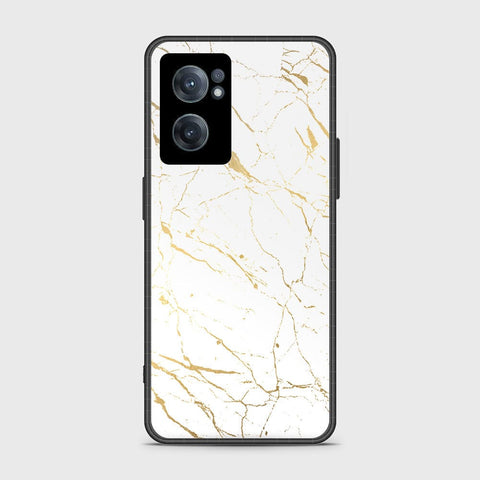 OnePlus Nord CE 2 5G Cover- White Marble Series 2 - HQ Ultra Shine Premium Infinity Glass Soft Silicon Borders Case