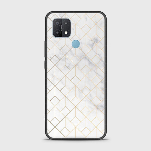 Oppo A15 Cover- White Marble Series 2 - HQ Ultra Shine Premium Infinity Glass Soft Silicon Borders Case