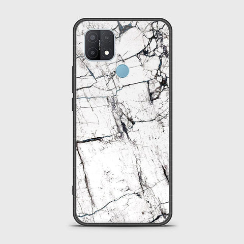 Oppo A15 Cover- White Marble Series 2 - HQ Ultra Shine Premium Infinity Glass Soft Silicon Borders Case