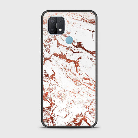 Oppo A15 Cover- White Marble Series 2 - HQ Ultra Shine Premium Infinity Glass Soft Silicon Borders Case