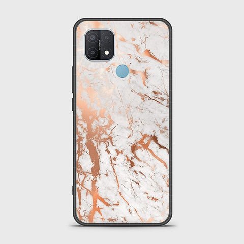 Oppo A15 Cover- White Marble Series 2 - HQ Ultra Shine Premium Infinity Glass Soft Silicon Borders Case