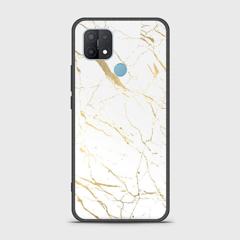 Oppo A15 Cover- White Marble Series 2 - HQ Ultra Shine Premium Infinity Glass Soft Silicon Borders Case