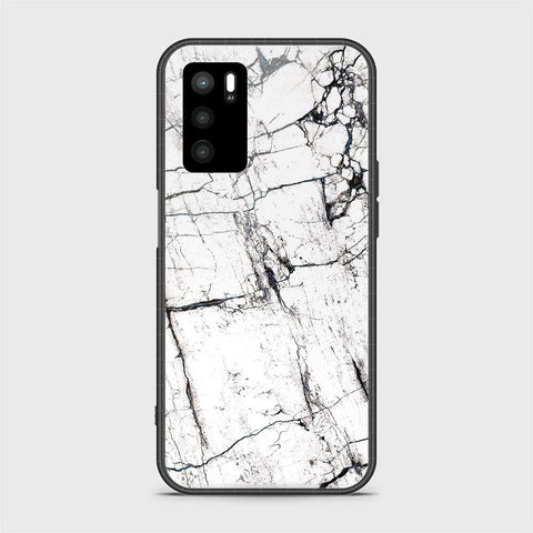 Oppo A16s Cover- White Marble Series 2 - HQ Ultra Shine Premium Infinity Glass Soft Silicon Borders Case