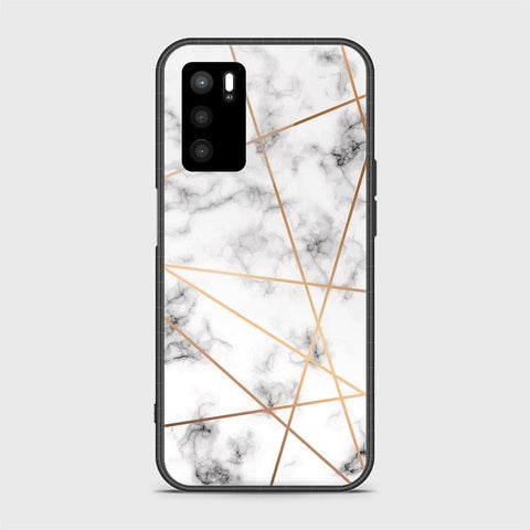 Oppo A16s Cover- White Marble Series 2 - HQ Ultra Shine Premium Infinity Glass Soft Silicon Borders Case