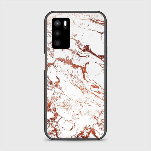 Oppo A16s Cover- White Marble Series 2 - HQ Ultra Shine Premium Infinity Glass Soft Silicon Borders Case