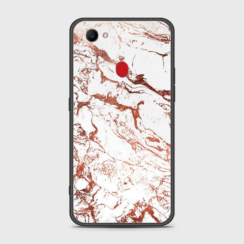 Oppo F7 Cover- White Marble Series 2 - HQ Ultra Shine Premium Infinity Glass Soft Silicon Borders Case