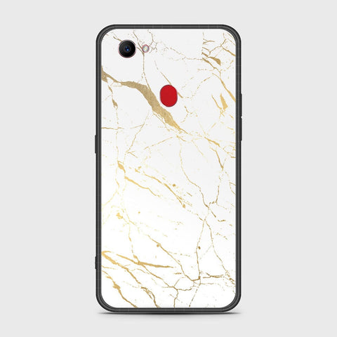 Oppo F7 Cover- White Marble Series 2 - HQ Ultra Shine Premium Infinity Glass Soft Silicon Borders Case