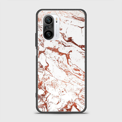 Xiaomi Poco F3 Cover - White Marble Series 2 - HQ Ultra Shine Premium Infinity Glass Soft Silicon Borders Case