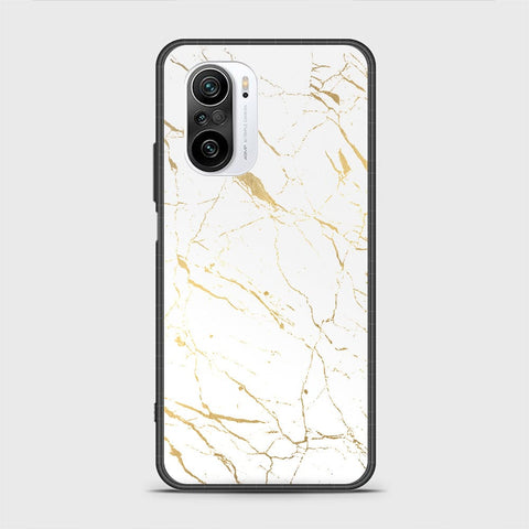 Xiaomi Poco F3 Cover - White Marble Series 2 - HQ Ultra Shine Premium Infinity Glass Soft Silicon Borders Case