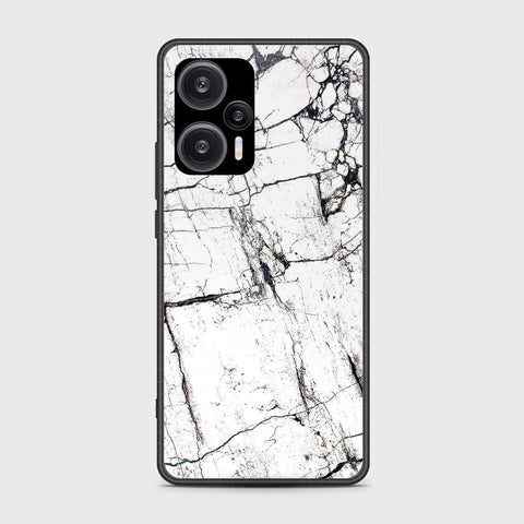 Xiaomi Redmi Note 12 Turbo  Cover- White Marble Series 2 - HQ Ultra Shine Premium Infinity Glass Soft Silicon Borders Case