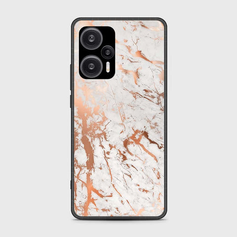 Xiaomi Poco F5  Cover- White Marble Series 2 - HQ Ultra Shine Premium Infinity Glass Soft Silicon Borders Case