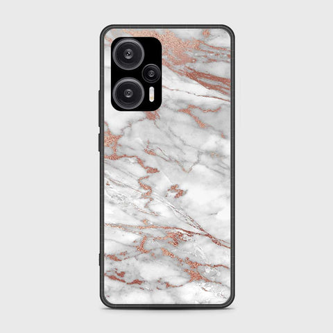 Xiaomi Redmi Note 12 Turbo  Cover- White Marble Series 2 - HQ Ultra Shine Premium Infinity Glass Soft Silicon Borders Case