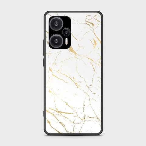 Xiaomi Redmi Note 12 Turbo  Cover- White Marble Series 2 - HQ Ultra Shine Premium Infinity Glass Soft Silicon Borders Case