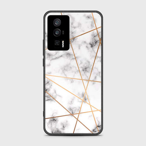 Xiaomi Poco F5 Pro Cover- White Marble Series 2 - HQ Ultra Shine Premium Infinity Glass Soft Silicon Borders Case