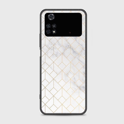 Xiaomi Poco M4 Pro Cover- White Marble Series 2 - HQ Ultra Shine Premium Infinity Glass Soft Silicon Borders Case