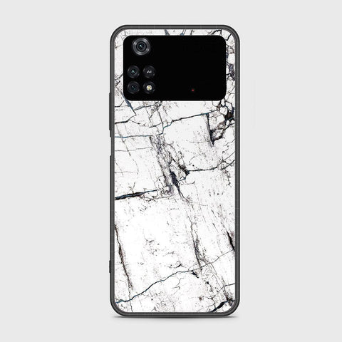 Xiaomi Poco M4 Pro Cover- White Marble Series 2 - HQ Ultra Shine Premium Infinity Glass Soft Silicon Borders Case