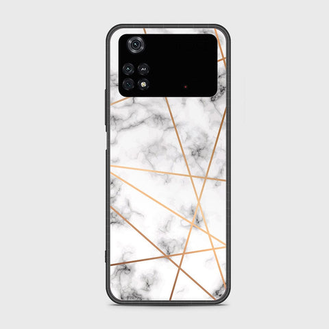 Xiaomi Poco M4 Pro Cover- White Marble Series 2 - HQ Ultra Shine Premium Infinity Glass Soft Silicon Borders Case