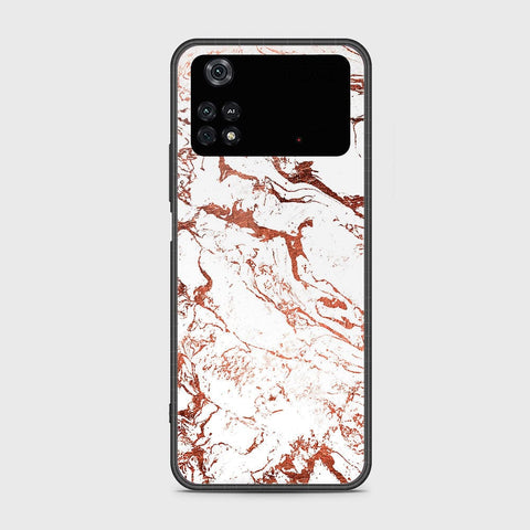 Xiaomi Poco M4 Pro Cover- White Marble Series 2 - HQ Ultra Shine Premium Infinity Glass Soft Silicon Borders Case